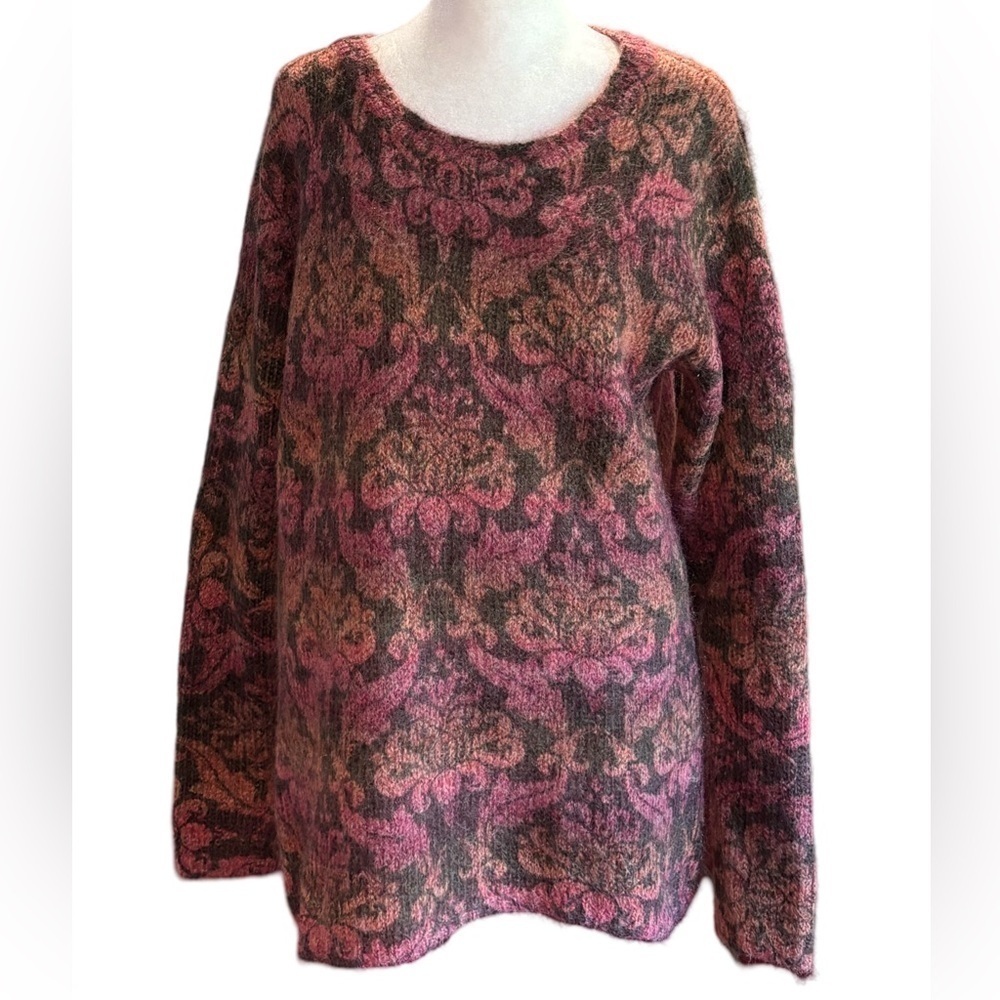 Sundance Women’s Cabincore Mohair Asymmetrical Sweater With Geometric Design